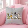 Cute Cartoon Funny Duckes Cushion Cover Pillow Case Soft Skin Friendly Fabric  Concealed Zipper