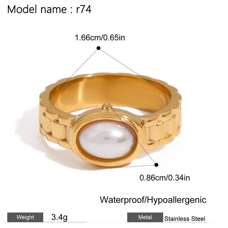 2024 New Fashion Gold Color Snake Rings For Women Vintage Zircon Pearl Geometric Hollow Ring Retro Wedding Party Jewelry