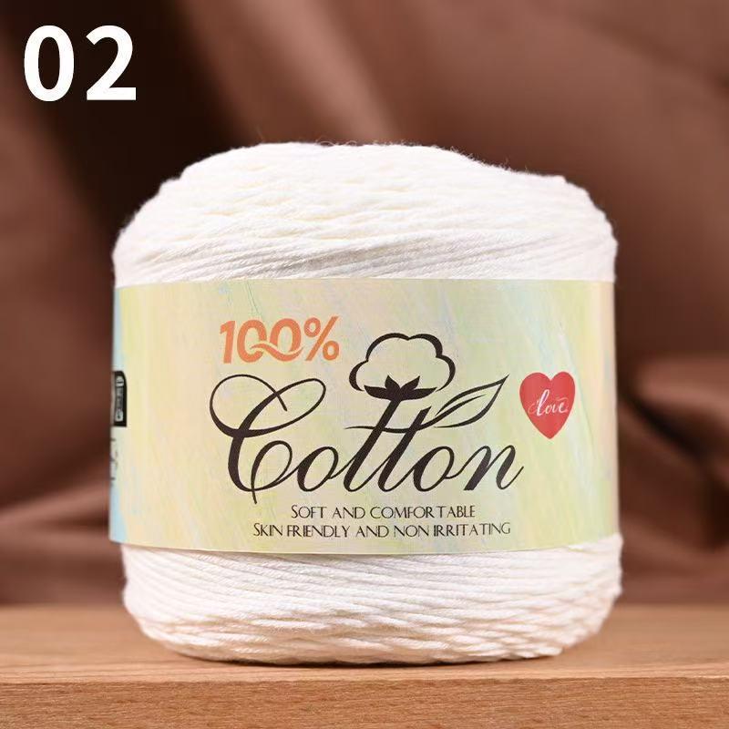 75g Medium Cotton Yarn Cake for Baby Sweater & Crochet Hat - Skin-friendly, Hand-knitted