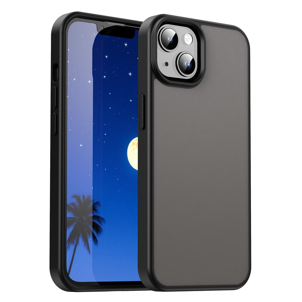 For iPhone 14/13 Case Skin Touch Matte Anti Drop TPU PC Phone Back Cover