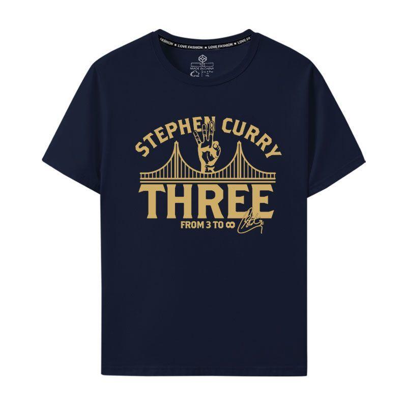 

2025 Новая футболка с коротким рукавом Curry Warriors Трехочковые Всего Достигнуто 4000 Памятные Топы Большого размера Баскетбол XXXXL