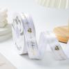 Gold-embossed Heart Pattern Ribbon, Valentine's Day Proposal Ribbon Gift, Baking Flower Packaging Ribbon, Bouquet Satin Ribbon