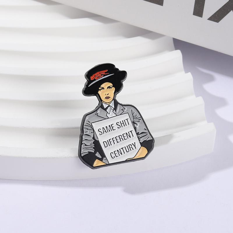 Gleicher Scheiß Anderes Jahrhundert Emaille Anstecknadeln Feminismus Zitat Broschen Reversabzeichen Feministischer Schmuck Geschenk für Freunde