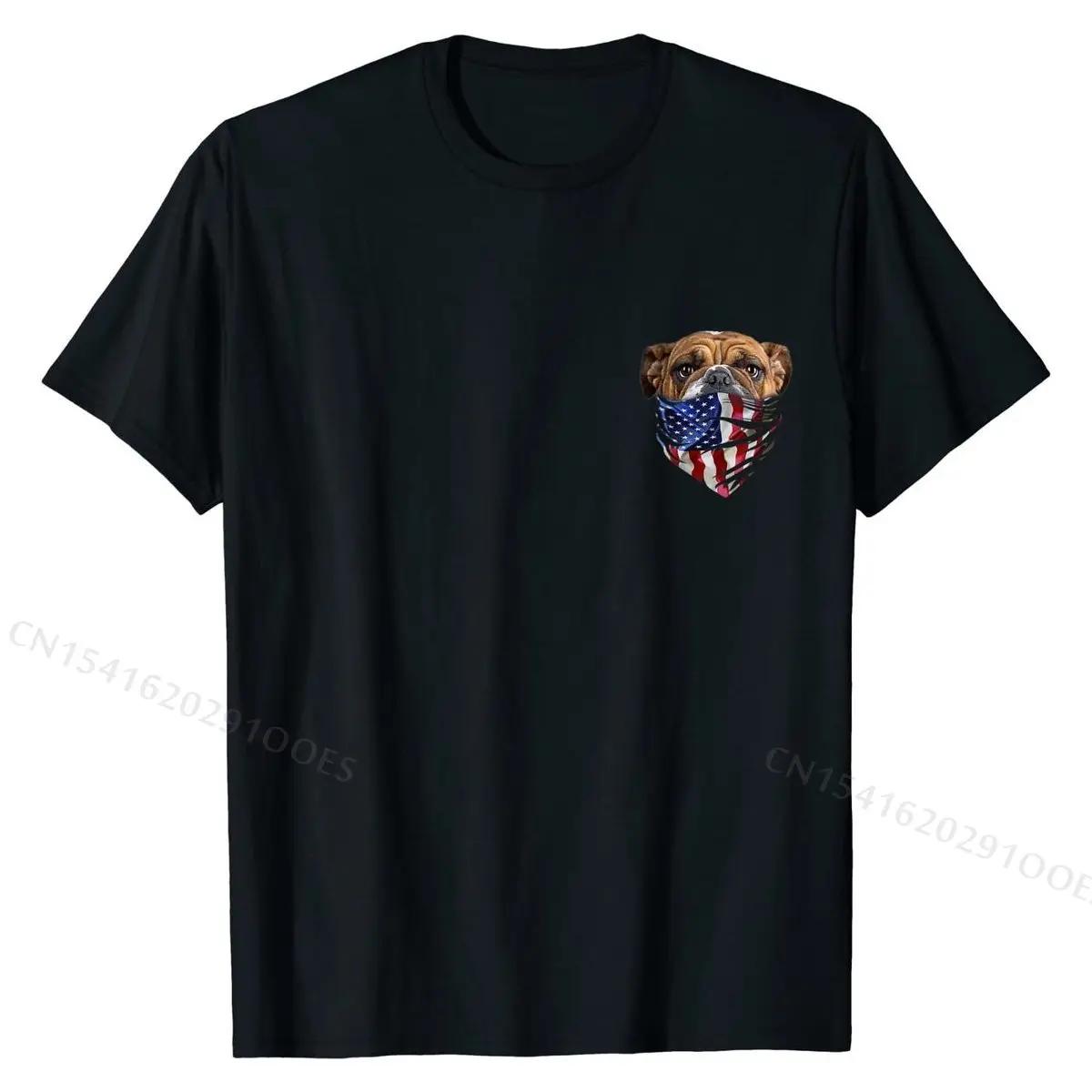 Mini English Bulldog in USA America Bandana, Dog Tshirt F... S