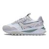 Li Ning Fangyuan Evo Fabric Synthetic Leather Classic Fashion Reflective Low Top Sports Casual Shoes Women sneaker White Gray AGCS164-3