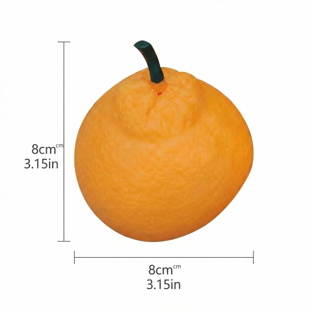 Stressabbau Weiche Simulations-Orange, Langsam aufsteigendes Knetspielzeug zur Angstbewältigung, Niedliche Zitrus-Fidget-Sensorik-Spielzeuge für Erwachsene