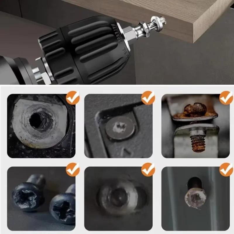 4/6Pcs Set Damaged Screw Extractor Center Drill Bit Set Woodworking Tools Broken Bolt Extractor Bolts Screws Remover Extractor
