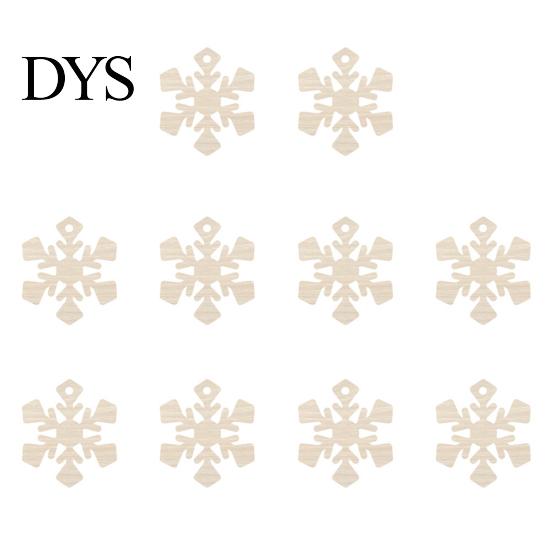Decorative Hanging Props 10Pcs 2D Wooden Christmas Ornaments, Blank DIY Craft Tags, Wood Slices for Painting Tree Decorations, Unfinished Xmas Holiday