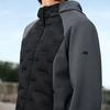Skechers Windproof Warm Lightweight Fitted Woven Solid Color Spliced Hooded Short Down Jacket Men Jackets P425M141-0018