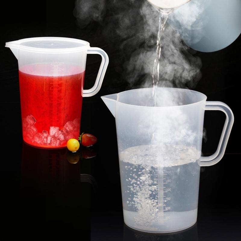 Functional 3000ml Measuring Pitchers with Lid Plastic Measuring Pitchers with Lid for Paint Mixing and Kitchen Use