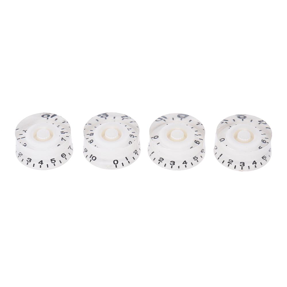 4pcs Speed Volume Tone Control Knobs for Gibson Les Paul Guitar Replacement Electric Guitar Parts White