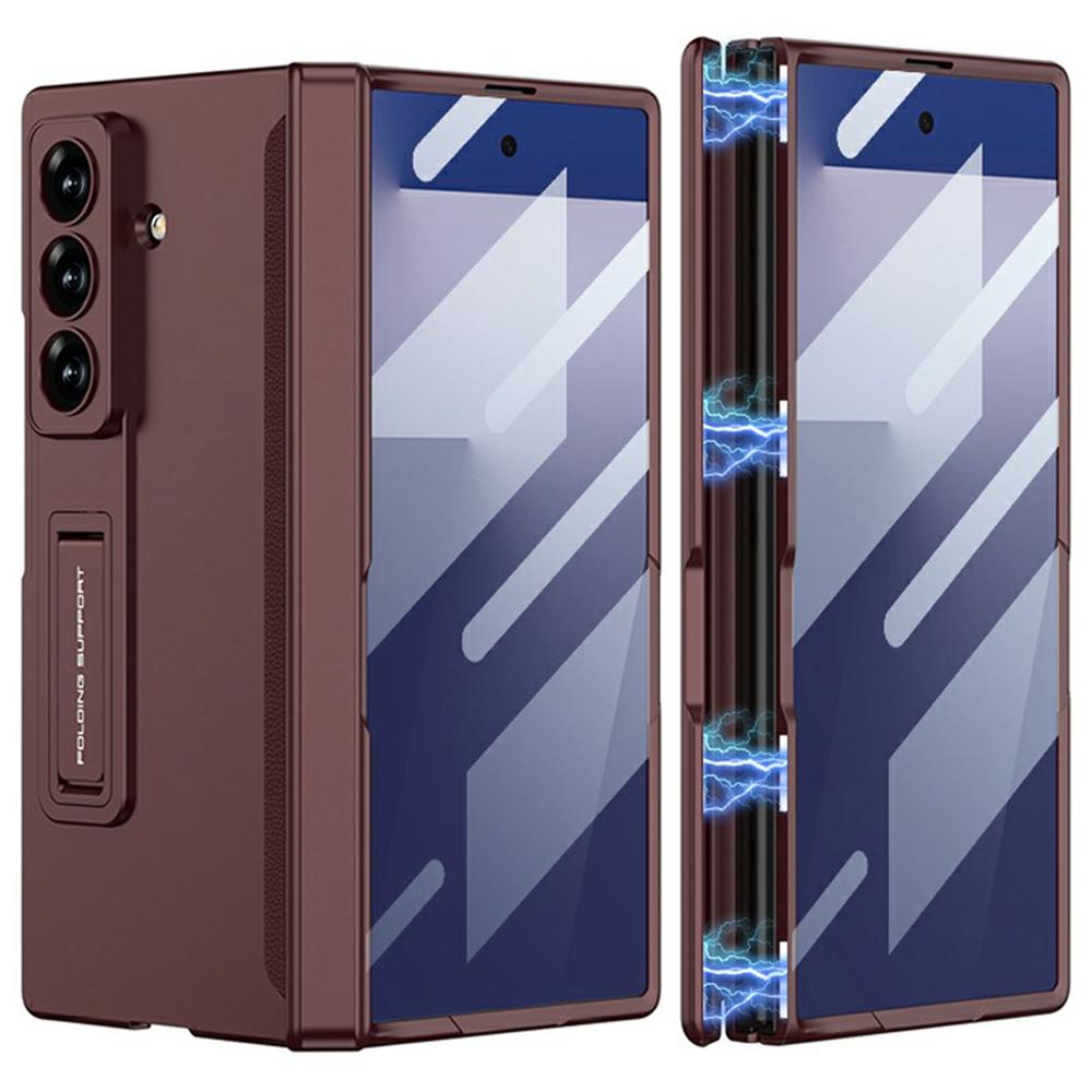 GKK For Samsung Galaxy Z Fold7 5G Case with Clear Screen Film Magnetic Hinge Kickstand Phone Cover