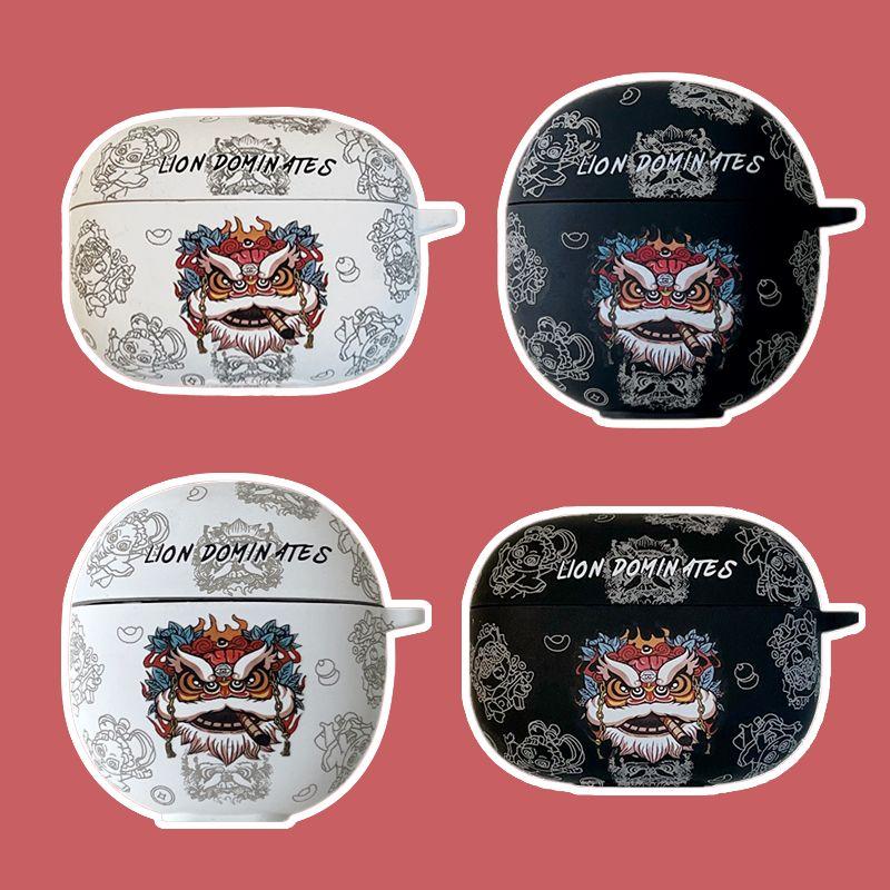 

Case 3e 3i Lion Dance Vivotwsair3pro National Trendy Style Iqootwsair2 Wireless Bluetooth Earbuds Case A4 A3 Frosted AIR2 Drop-Resistant 1E 1I iQOO TWS Air [Lion Dance Boss-Black]]