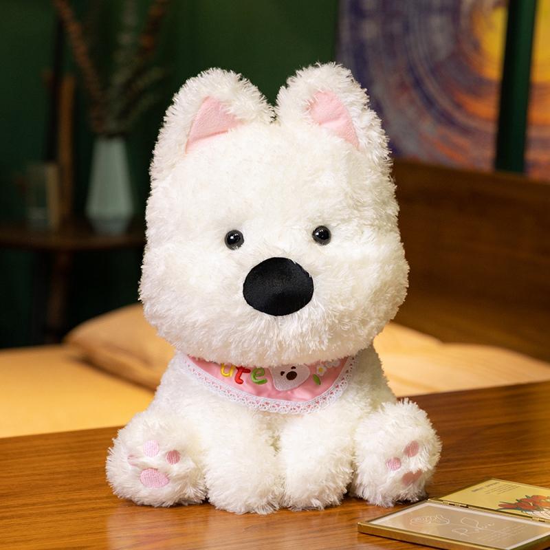 30/40cm Lovely White Dog Plush Toy Stuffed Animal West Highland White Terrier Plushies Cute Puppy Doll Gifts