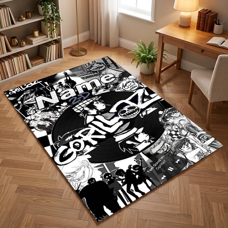 Gorillaz (5) Büroteppiche geeignet für Wohnzimmer Schlafzimmer Büros und Küchen ein Geschenk für moderne Wohnkultur