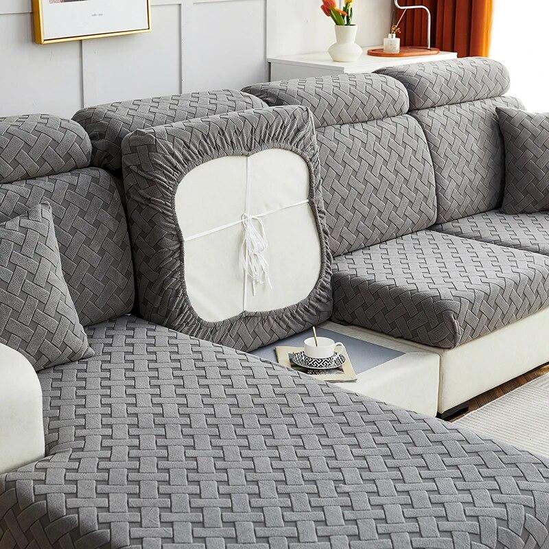 Jacquard High Quality Thick Plush Sofa Seat Covers For Living Room ,Sofa Cushion Slipcover,Couch Covers ,Corner Sofa Protector