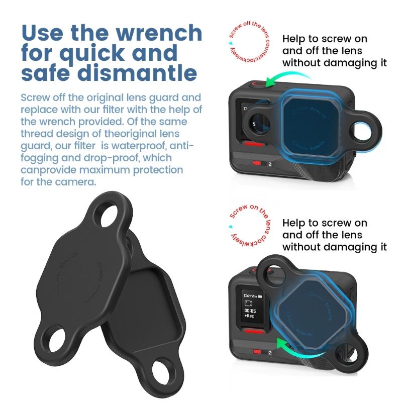 4 in 1 Scratch Resistant Lens Filters with ND8/16/32 and Polarizer for AcePro2 Professional Videography