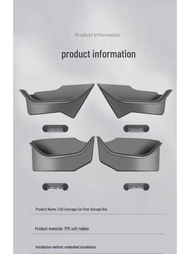 Tesla Model Y Door Slot Storage Box Mat