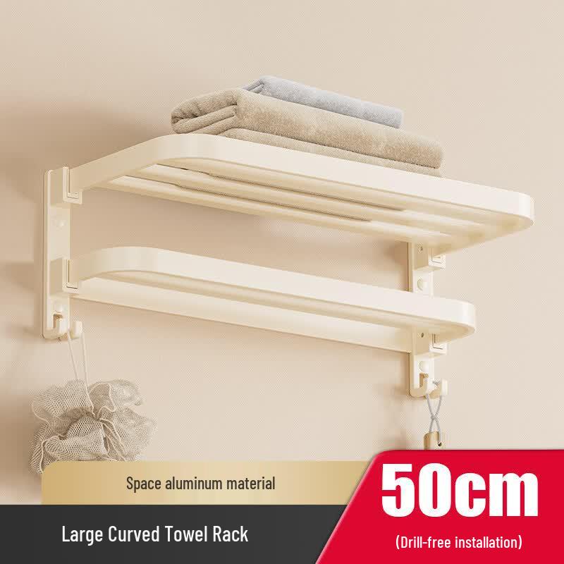 YIXI Cream Style Double-Fold Towel Rack