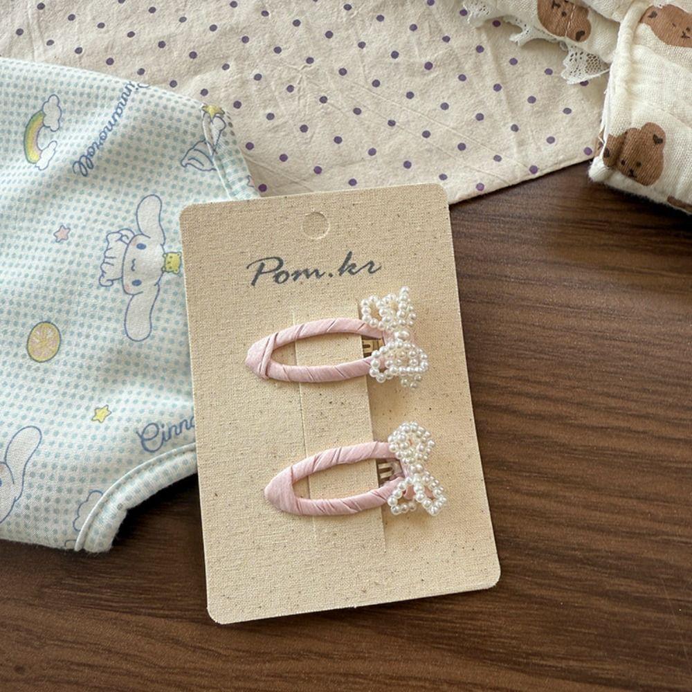 Flower Cloth Hair Clips Rabbit Princess Headdress New Bangs Clips Hair Accessories