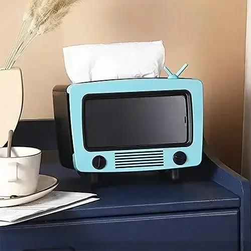 TV Peçetelik Işık Lüks Plastik Oturma Odası Sehpa Çok Fonksiyonlu Saklama Kutusu Ev Banyo Tuvalet Masaüstü Peçetelik