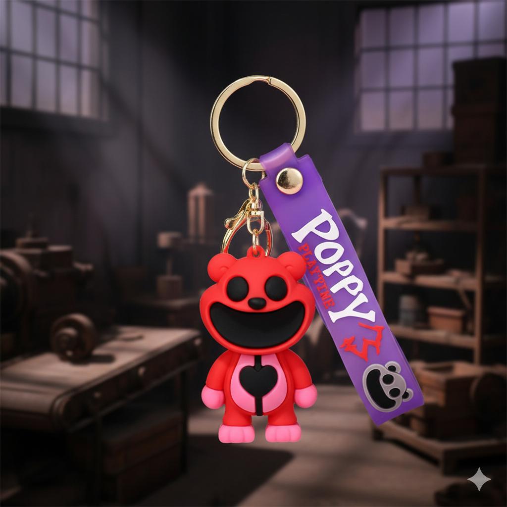 Брелок Улыбающиеся звери Smiling critters Смайлики мишка Бобби фигурка игрушка для ключей, рюкзака, сумки 6 см