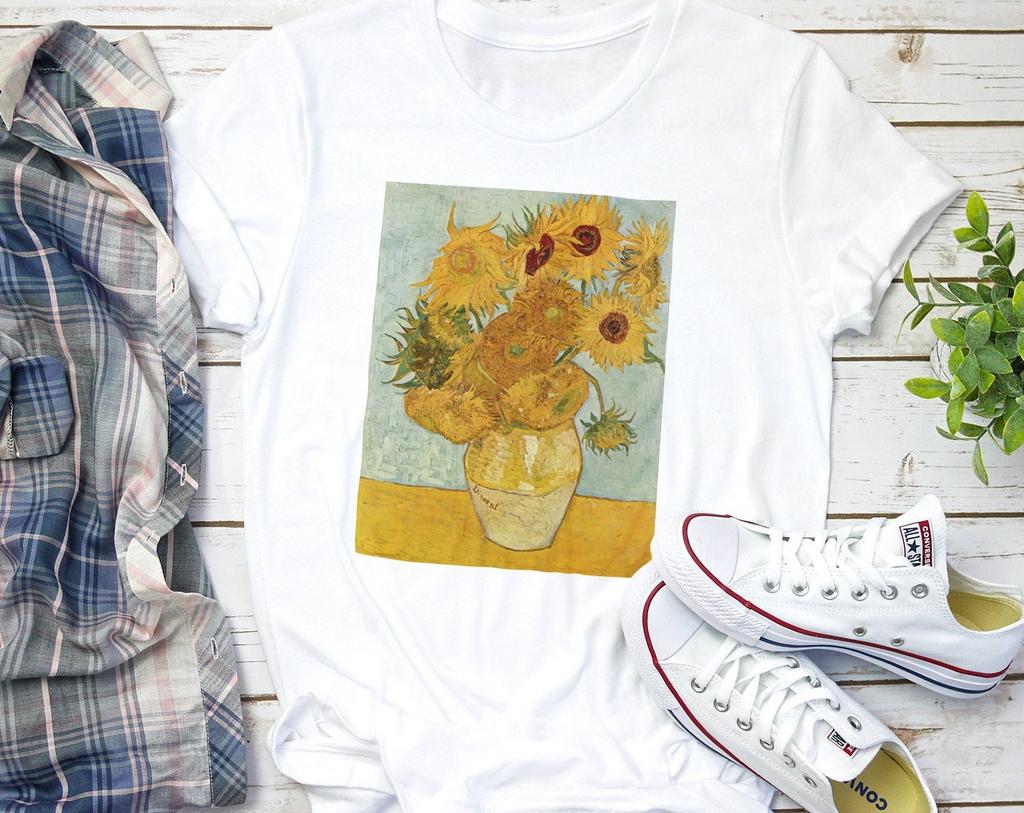 Van Gogh Sunflowers Art T-Shirt: Impressionist Floral Tee