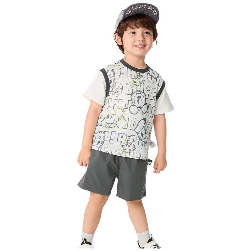 Balabala Kids Unisex Short Sleeve Two-Piece Outfit 120