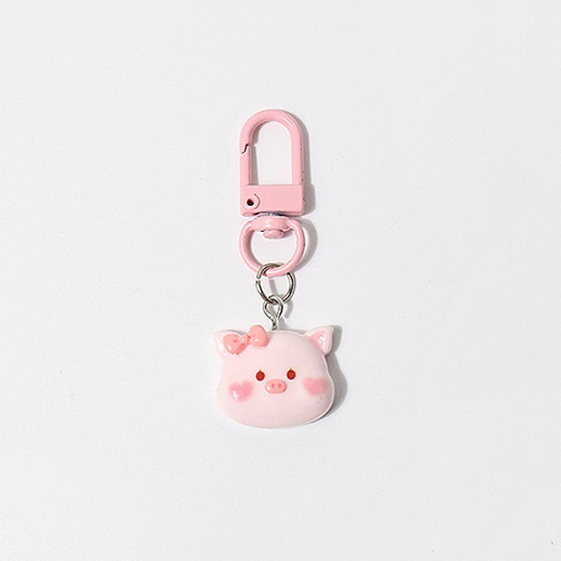 Cartoon Cute Pink Small Pig Animal Pendant Keychains Backpack Hangings Decoration Accessries Gifts