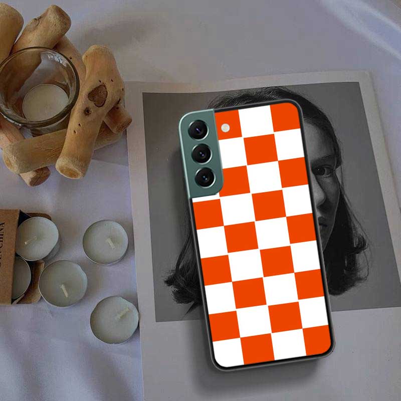 Retro Classic Chess Board Grid Phone Case For Samsung Galaxy S22 S25 Ultra S21 S10 Plus S26 Edge S20 S23 S24 FE Cover Silico