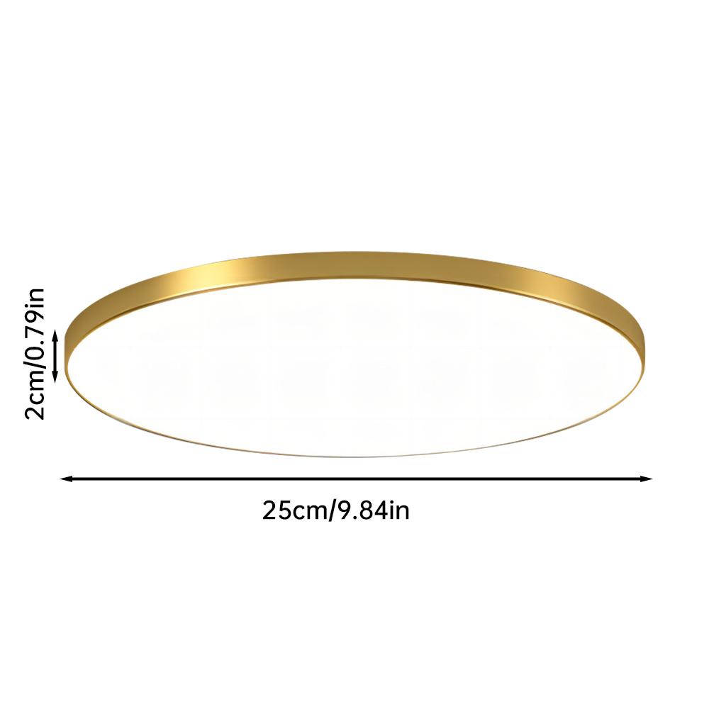 Plafoniera LED modernă, rotundă, aurie, pentru dormitor, coridor, garaj, vestiar, culoar, balcon, corpuri de iluminat pentru studiu
