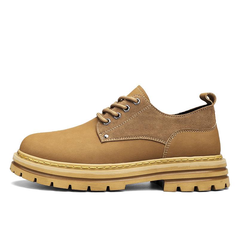 2025 new low-top Martin boots men's leather large-size casual derby shoes British tooling big head leather shoes autumn and winter