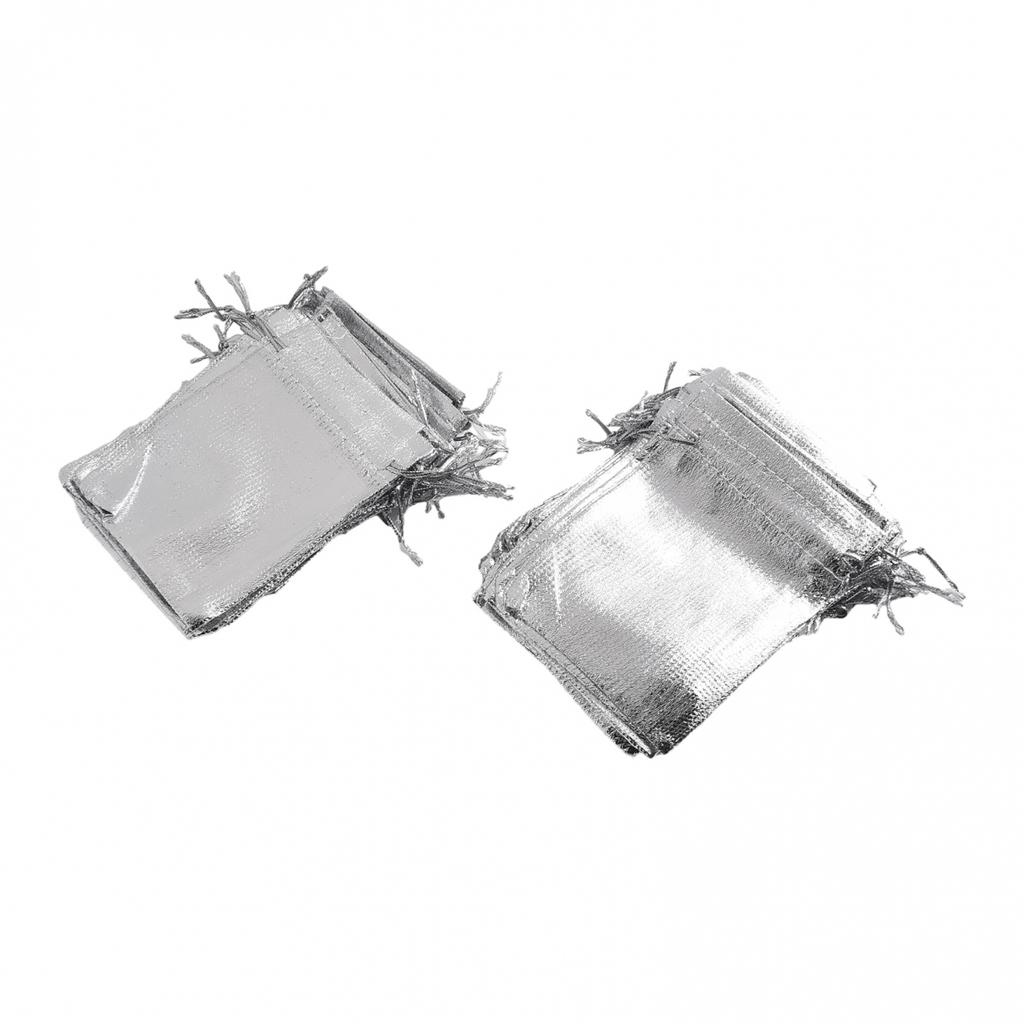 50pcs Gold Silver Organza Bags Star And Moon Drawstring Gifts Halloween Favours