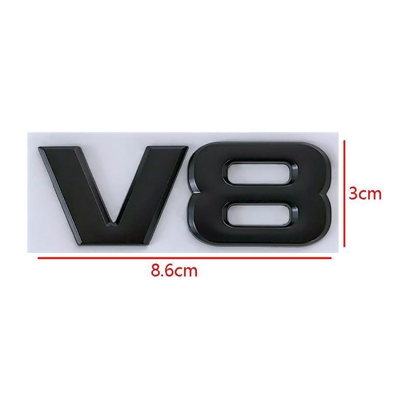 3d Chrome Black Logo V6 V8 Emblem Decals For Toyota Camry DFGHSTY6 Highlander Land Cruiser Fender Trunk V8 V6 Badge Sticker Accessories