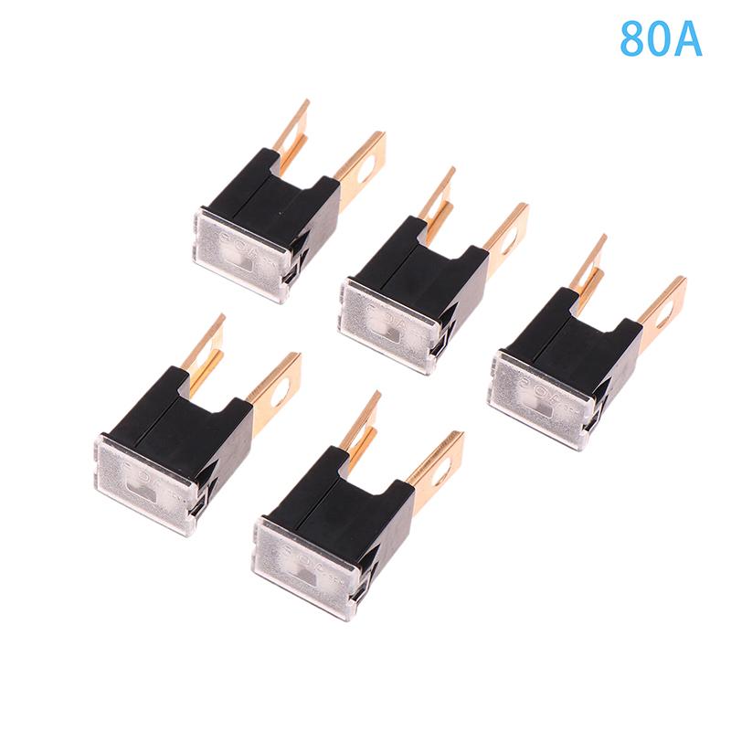 5Pcs Car Square External Plug-In Long Foot Fuses 20-120A Square Car Fuse Box Waterproof Sockets