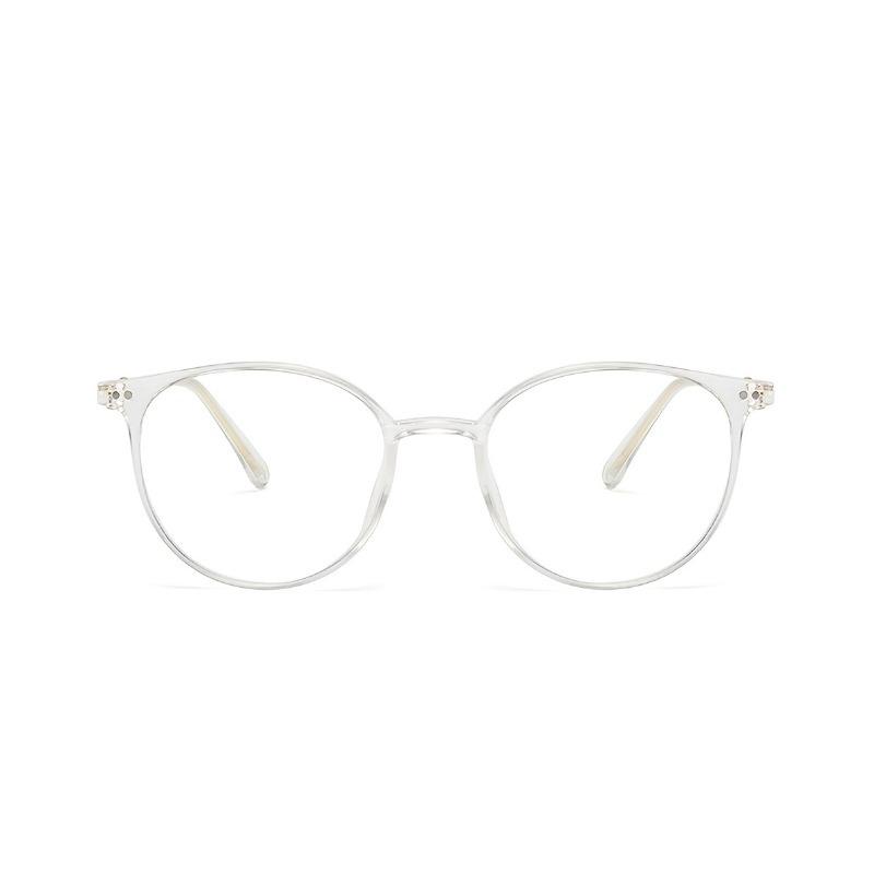1 Pair Transparent Golden-Rimmed Small Frame Glasses - Lightweight & Stylish for Casual Attire Shopping and Street Pography
