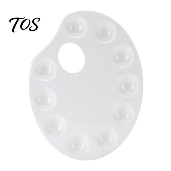 Durable Artist Palette Paint Palette, Ten-hole Color Mixing Tray, Thickened Student Painting Tools Plastic Art Supplies, for Watercolor Acrylic