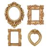 50pcs Vintage Mini Baroque Picture Frame Set Small Baroque Resin Jewelry Holder Mini Rectangle Display Table Wall Hanging Decor