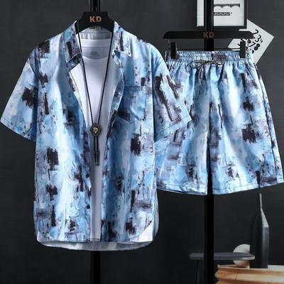 Top casual floreali stile hawaiano Set di camicie stampate da uomo Pantaloncini di alta qualità di tendenza