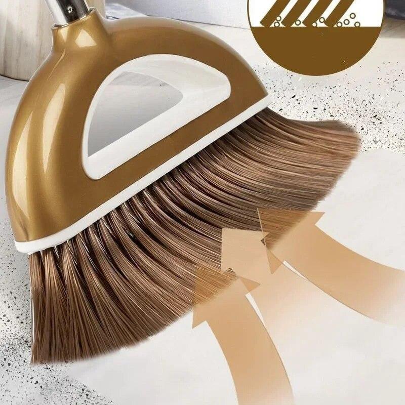 Ensemble balai magique et pelle à poussière en plastique, outils de nettoyage, balayeuse, essuie-glace pour sols, accessoires pour la maison, brosse de balayage multifonction