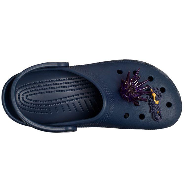 Crocs Honor Of Kings X  Classic Clog EVA Collaboration Sports Clogs Unisex Footwear Deep-Blue Phantom-Fire 208177-410