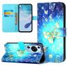Butterfly Painting Leather Flip Wallet Phone Case for Huawei P60 P50 P40 Pro P30 P20 Lite P20 Mate 70 60 Pro Pura 70 Cover