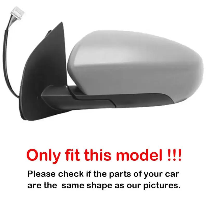 For Nissan Qashqai 2007 2008 2009-2013 ABS Car Rearview Side Mirror Cover Wing Cap Exterior Door Trim Adhesive Sticker Parts