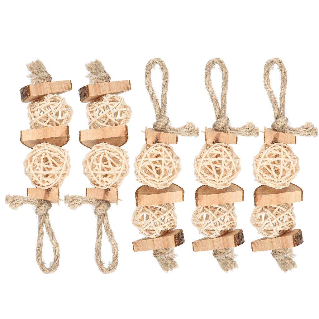 Pet Toy Parrot Grinding Rope Toy Applewood Bitten Rattan Ball Hamster Pet String Plaything