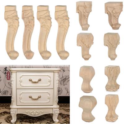 Crafts European Style Furniture Foot Legs Vintage Wood Carved Cabinet Seat Feets Home Decor