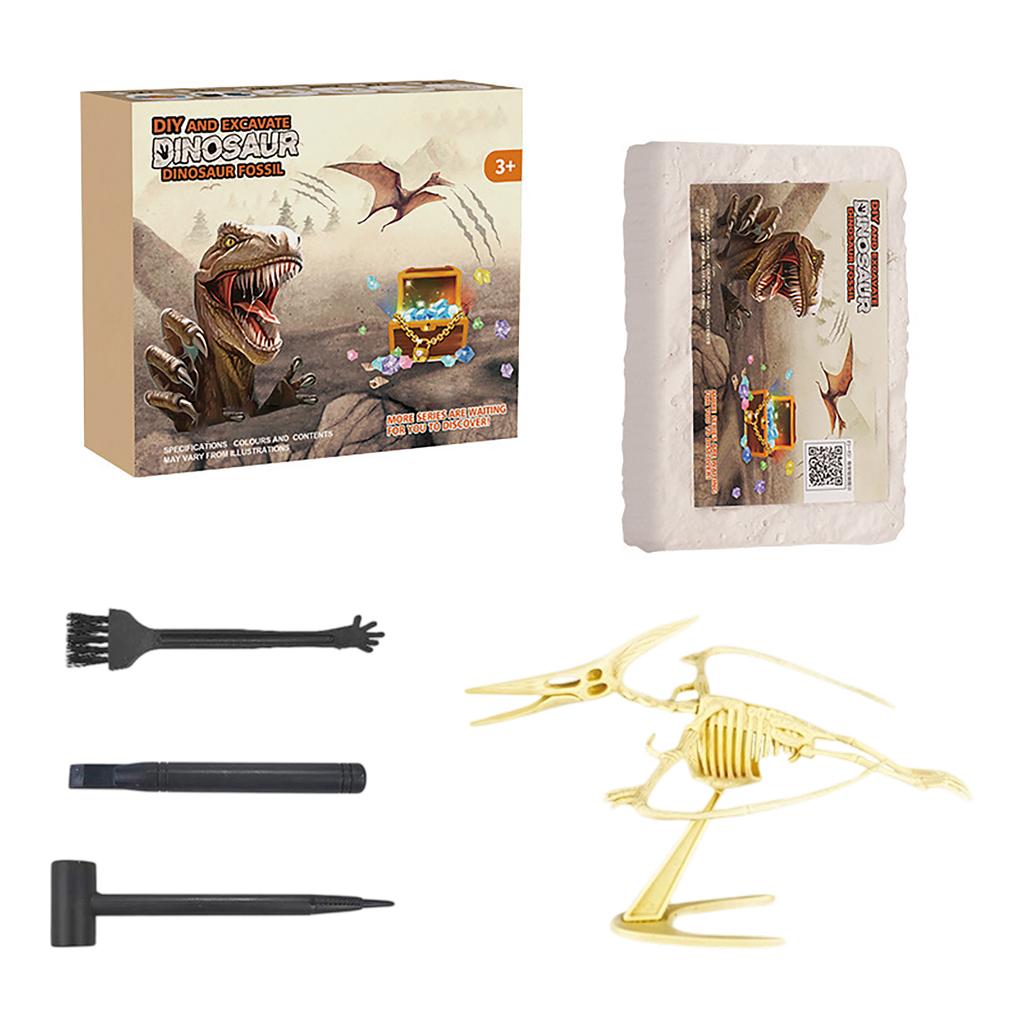 DIY Dinosaur Fossil Excavation Kit for Kids Educational Archaeology Toy Includes Dinosaur Skeleton Model and Excavation Tools for Hands On Learning