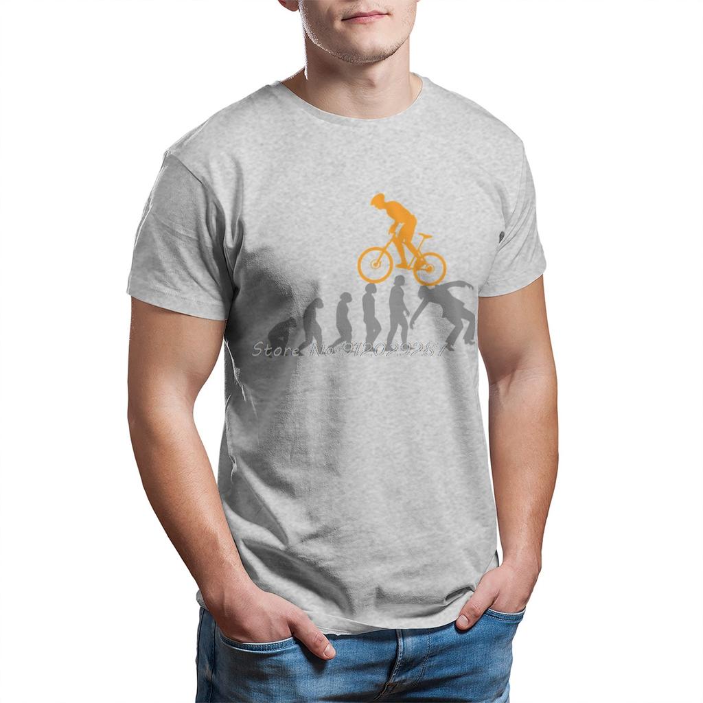 MTB Evolution Bike Mountain Accessories Bicycle Sport  T Shirt Men T Shirt Summer  Cotton Tshirt Tees Streetwear Harajuku