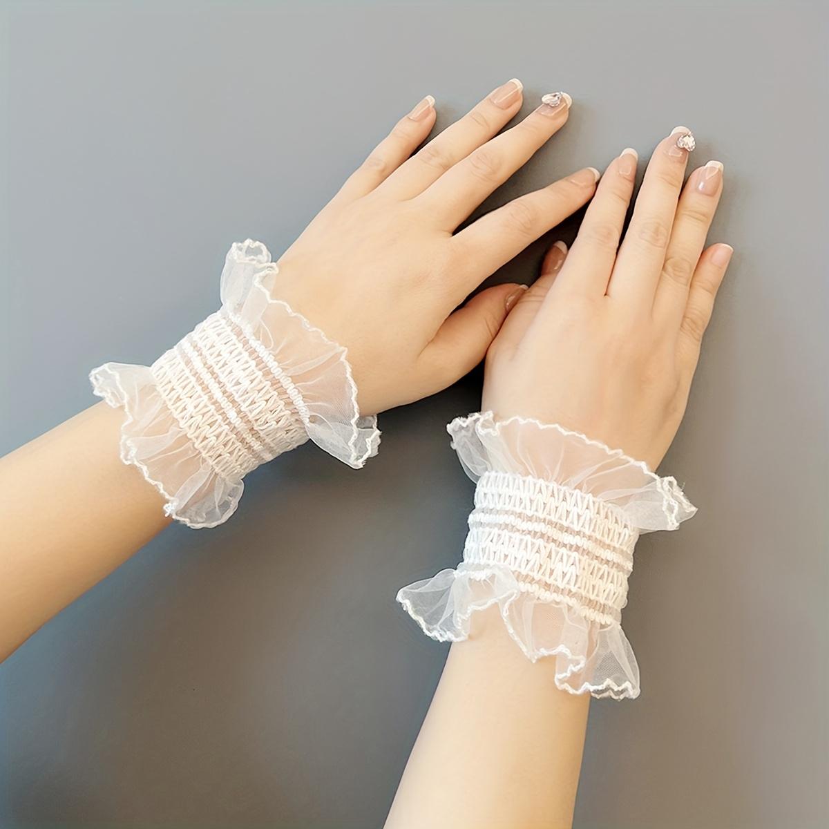 

1Pair Lolita Style JK Loli Girl Wrist Cute Hand Sleeve Lace Cuff Cuff Cuff Decoration