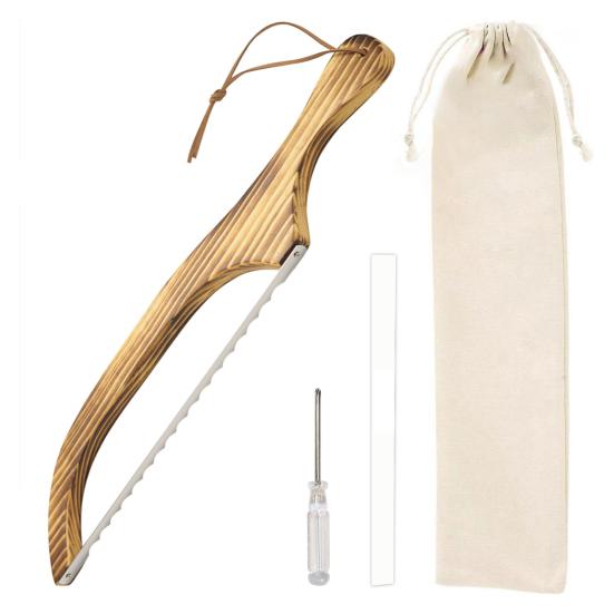 Dřevěný kráječ chleba Pila se šroubovákem Kryt kráječe Domácí kváskový kráječ chleba Bageta na toasty ozubené nástroje na krájení