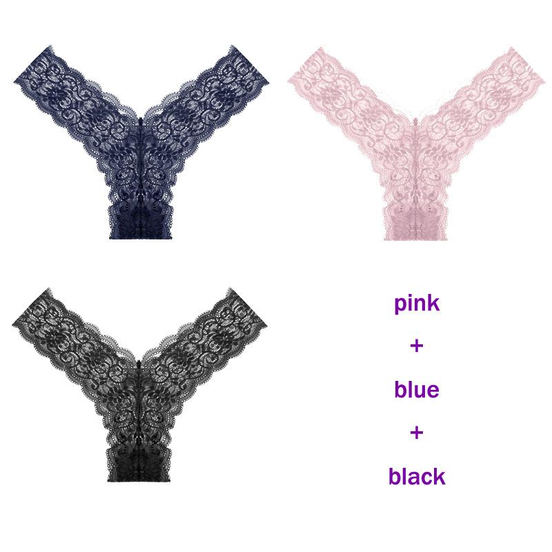 CINOON 3 Teile/los frauen höschen Transparent Low-Taille Unterhose Aushöhlen Tanga Weibliche Nahtlose G-String Sexy Unterwäsche Spitze Dessous panty